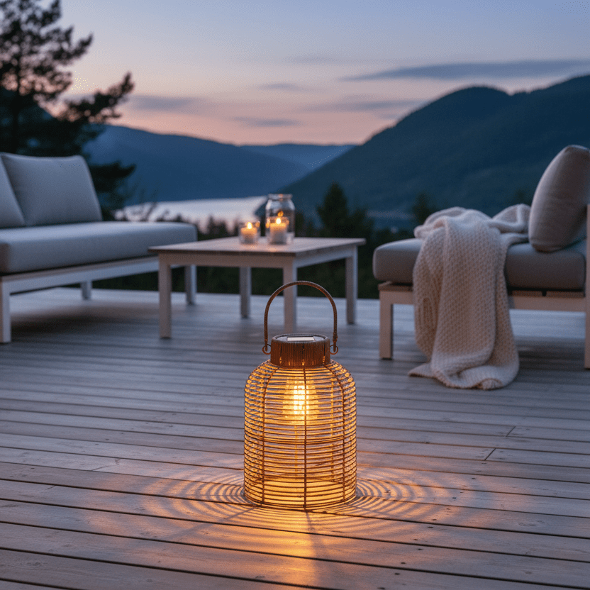Brentford lampe, oppladbar med solcellepanel - Lindas Dekor