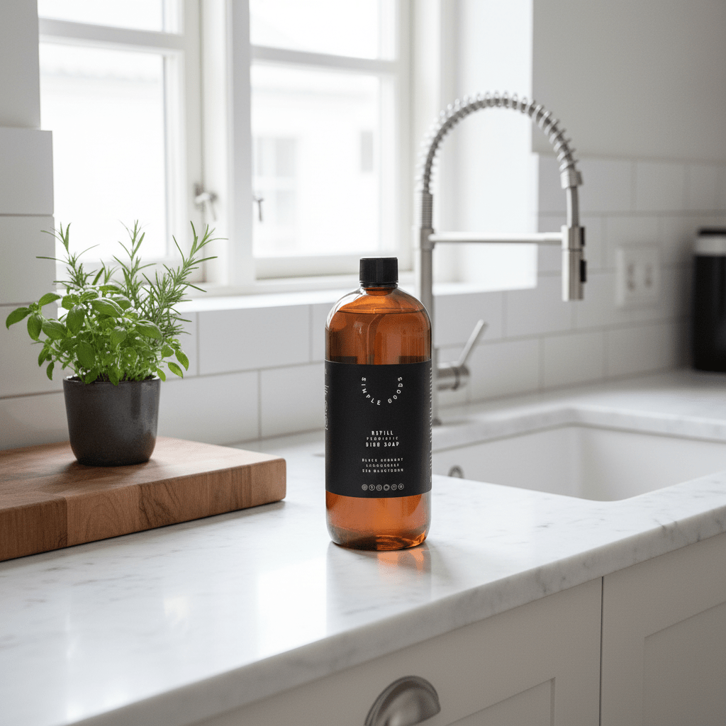Refill oppvasksåpe Lemongrass Black Currant 1000ml - Lindas Dekor