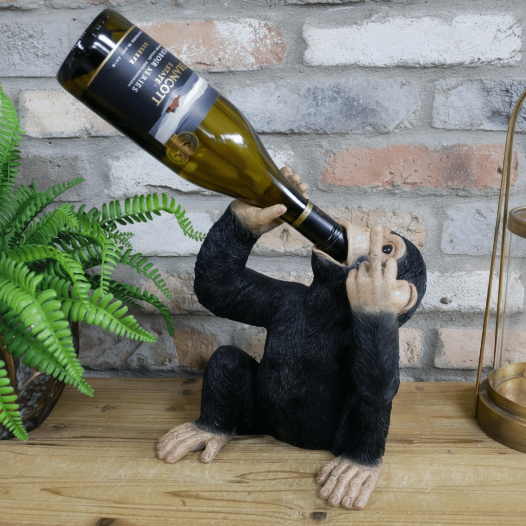 Frekk apekatt vinholder, sort