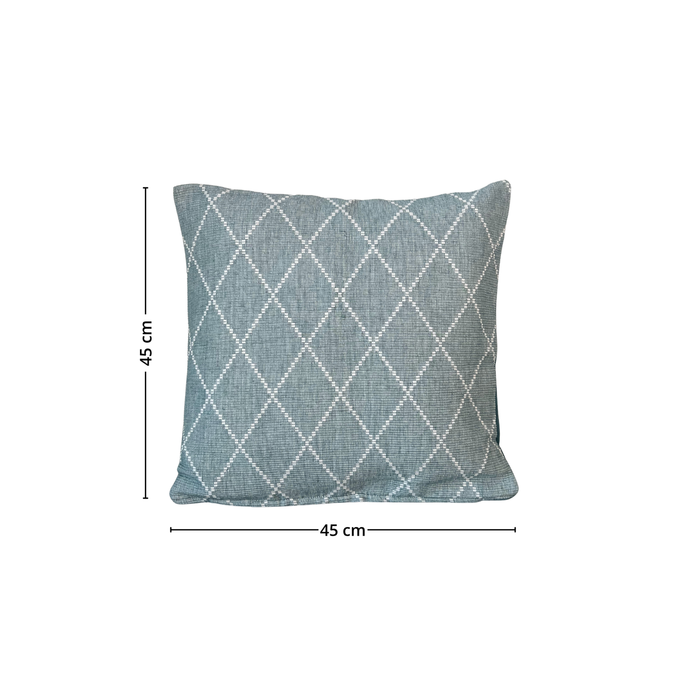 Putetrekk jaquard bomull aqua 45 x 45 cm