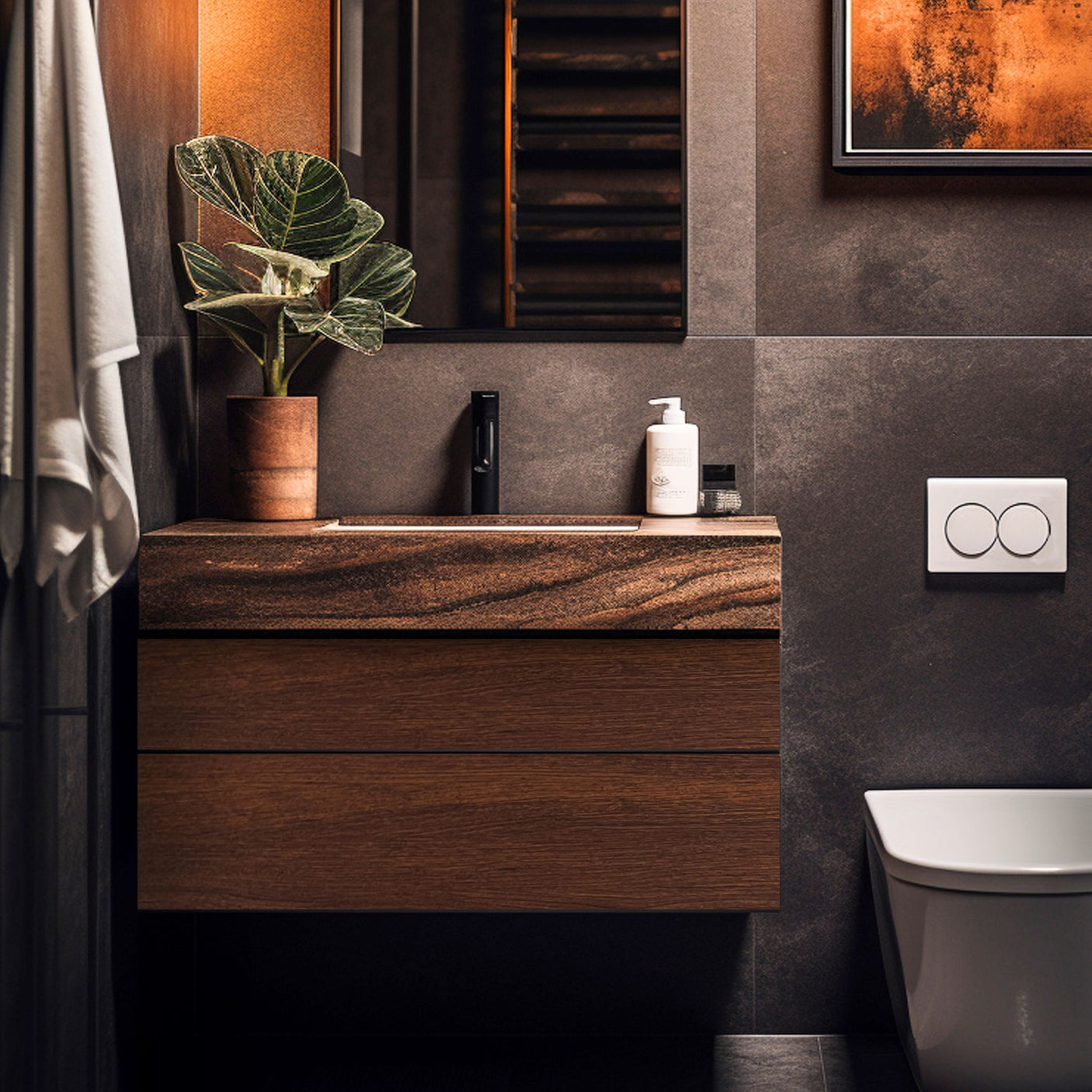 Warm walnut kontaktplast