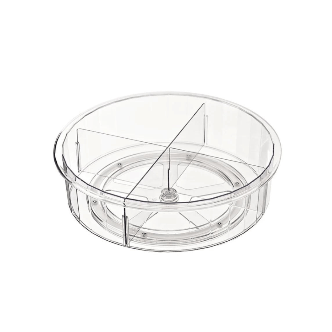 Snurrebrett med høy kant, transparent