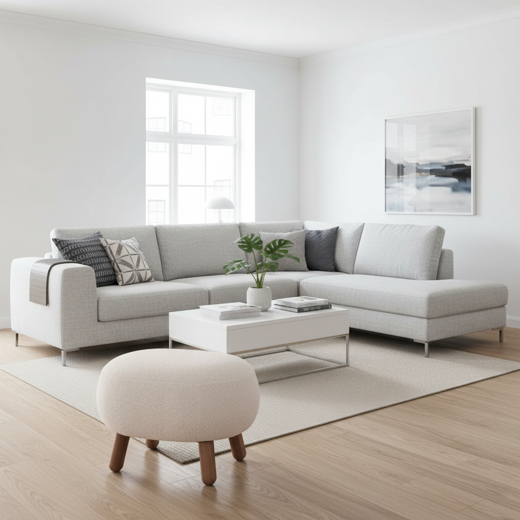 Savona footrest brukt som fotstøtte i stue