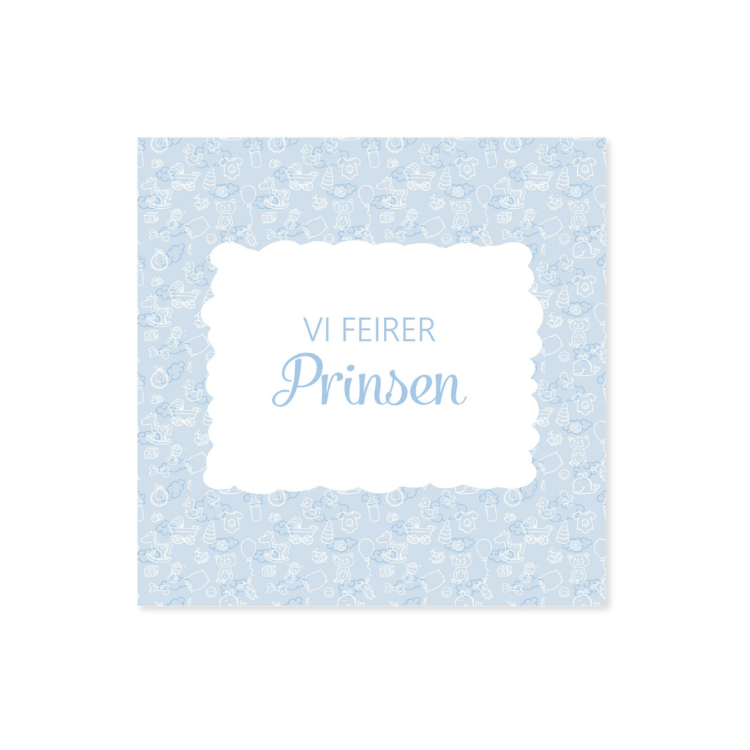 Servetter för dop, blå 20-pk