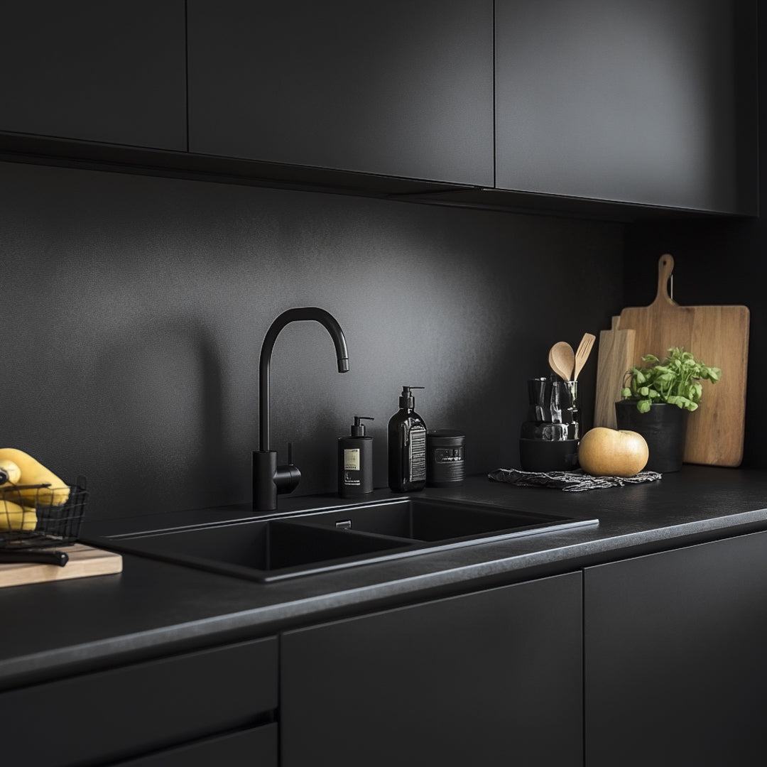 Black supermatt kontaktplast