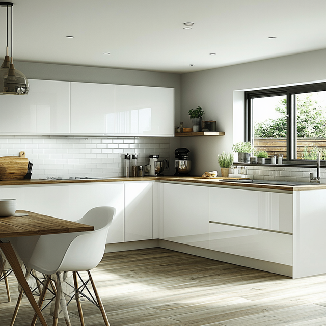 Uni lack hvit høyglans kontaktplast er en bestselger som gir et stilrent og moderne uttrykk. Den passer for kjøkkeninnredninger og vegger på stue.