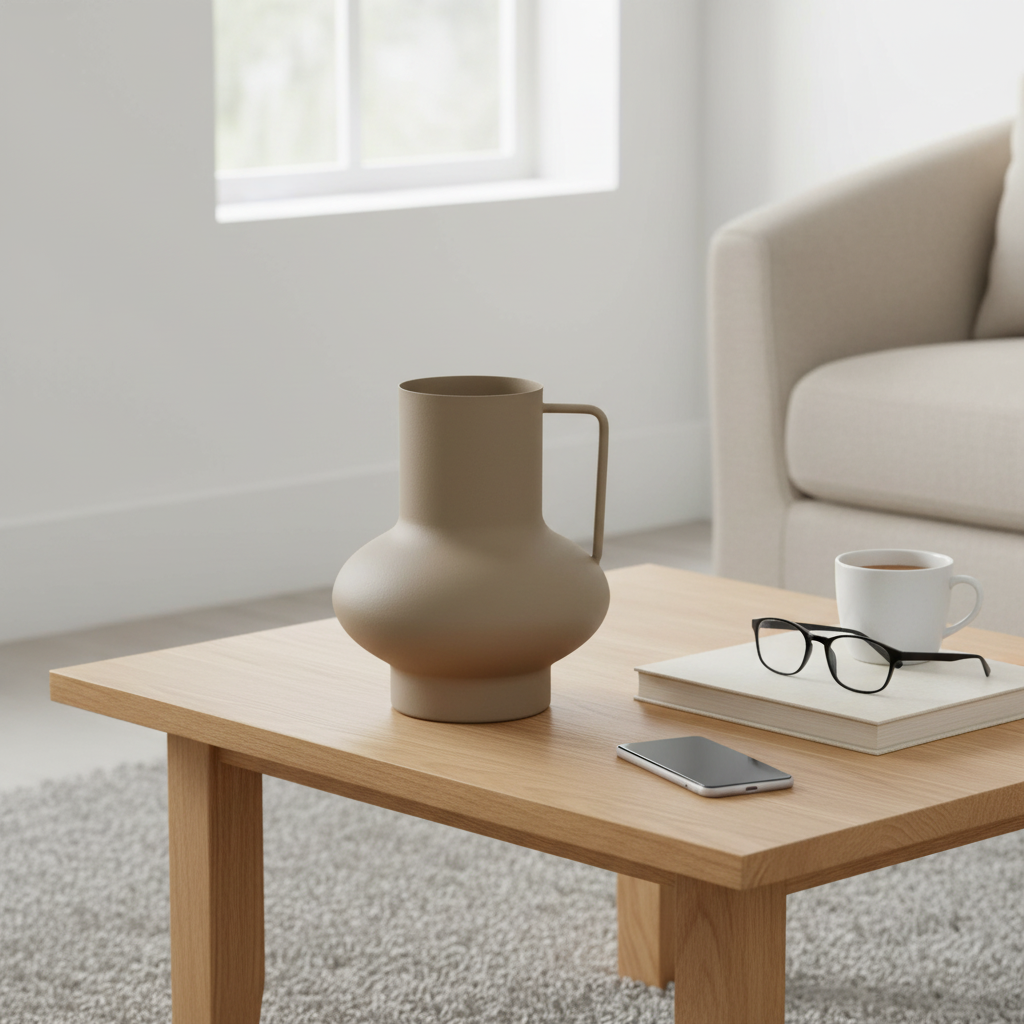 Vase matt sand sinkhåndtak håndholdt demonstrasjon størrelse