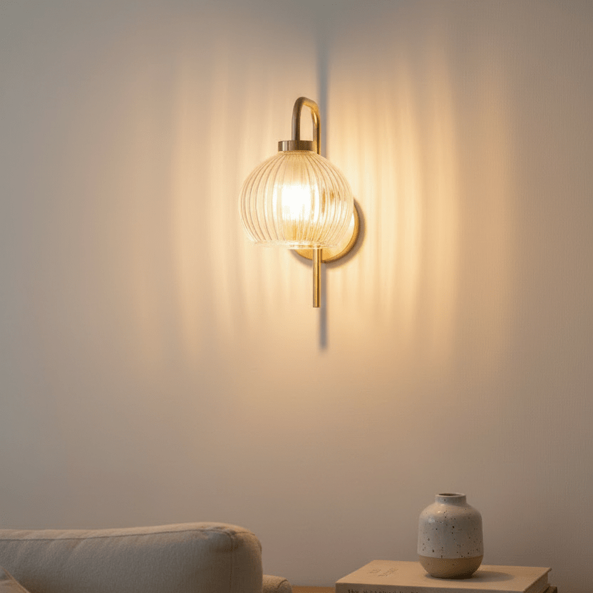 Vägglampa Krys i vardagsrummet utan ledning