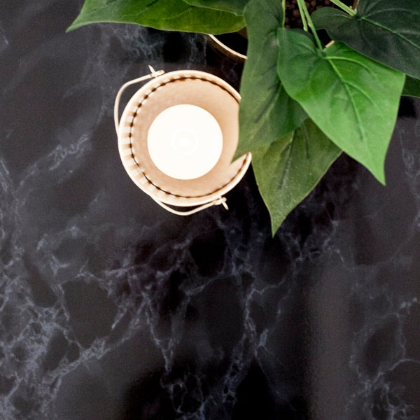 Marmor svart/blå kontaktplast