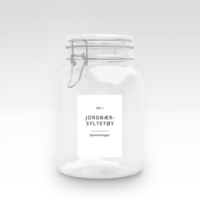 Etiketter hjemmelaget syltetøy