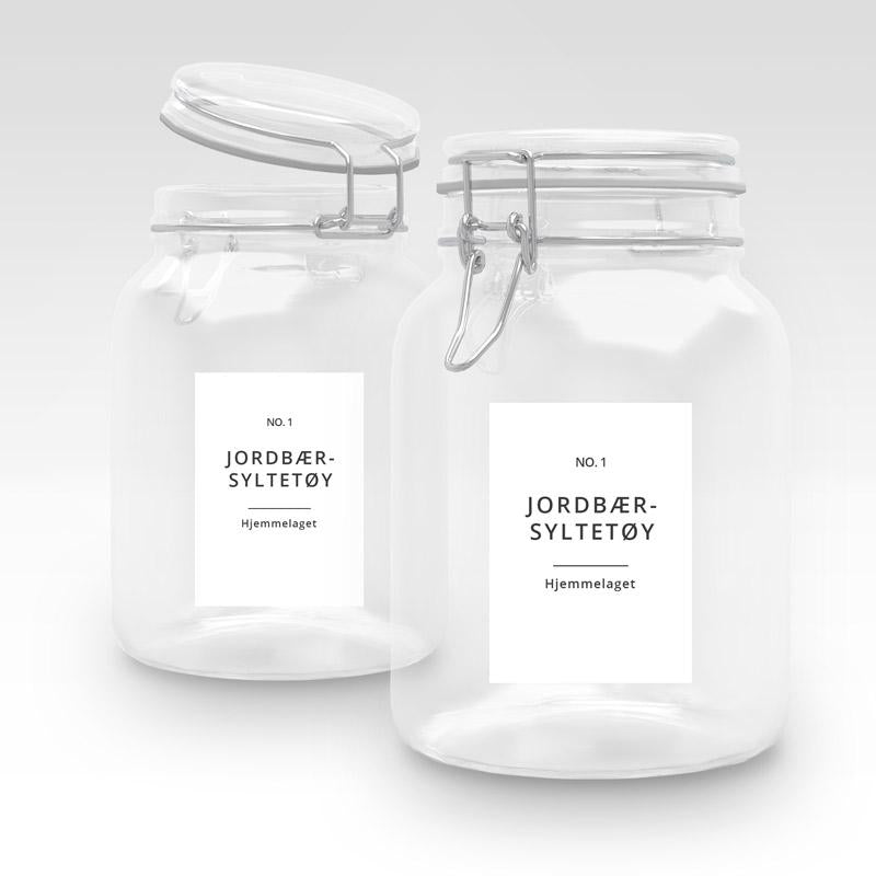 Etiketter hjemmelaget syltetøy