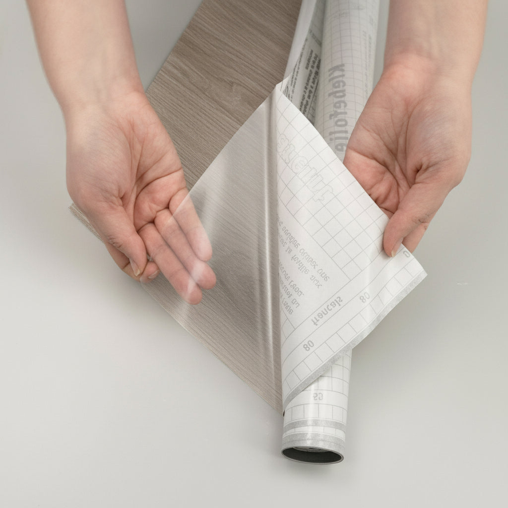 Transparent glossy kontaktplast er en populær gjennomsiktig folie som kan legges over de fleste slette flater som et beskyttelses-belegg.