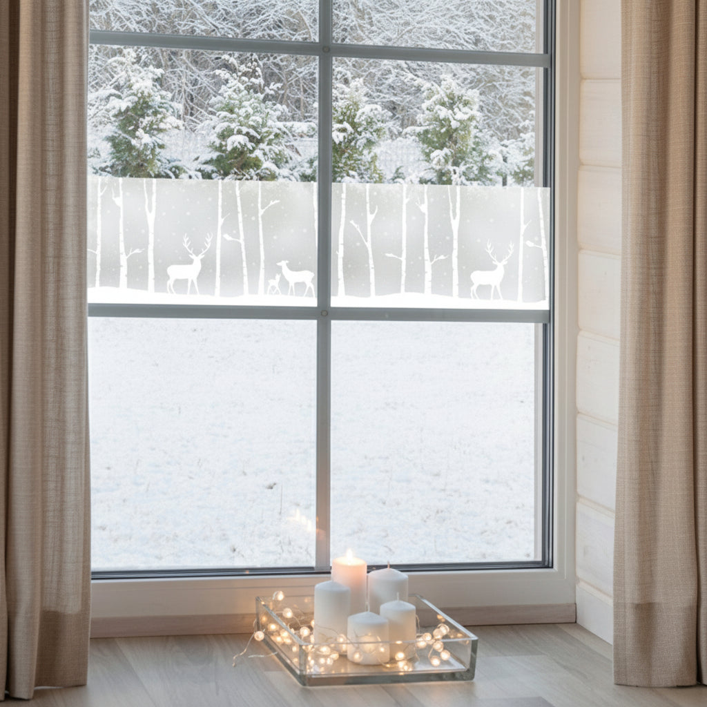 Begränsad statisk björkträ fönsterfilm