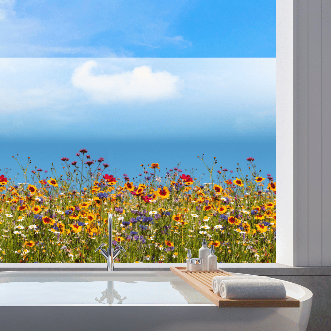 Static Premium Spring Flowers vindusfolie - Lindas Dekor