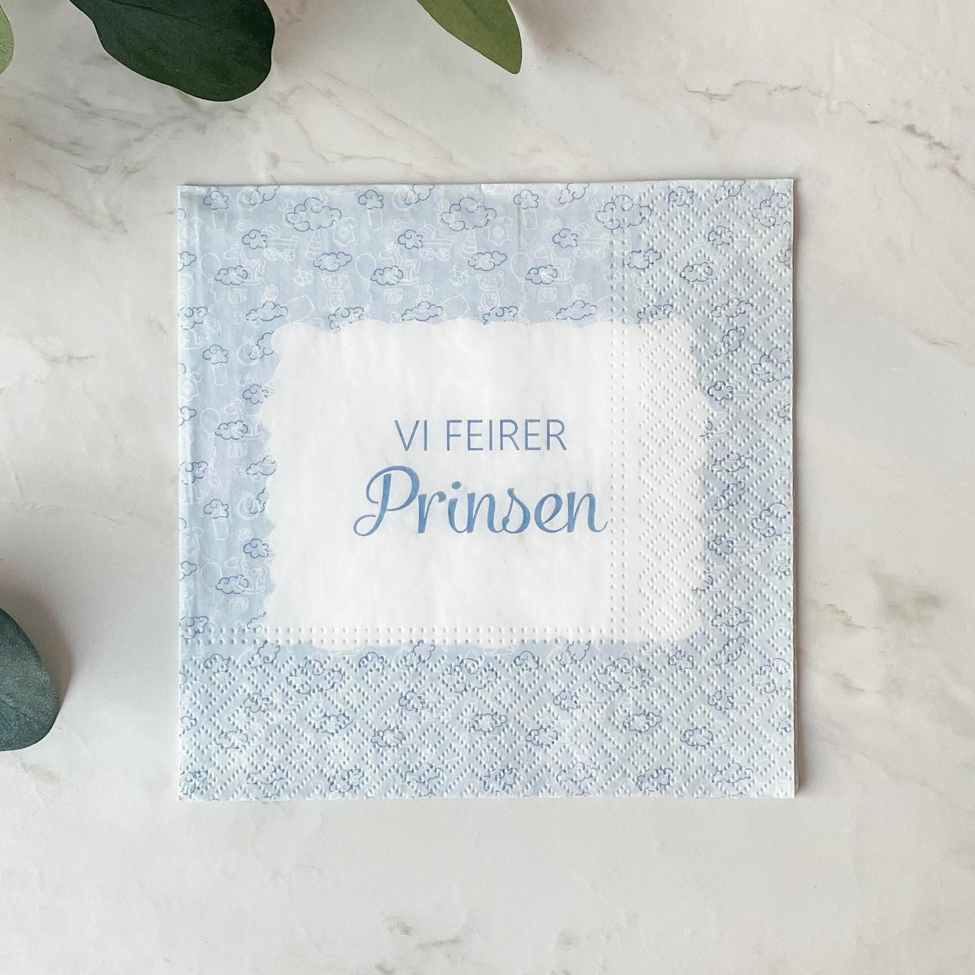 Servetter för dop, blå 20-pk