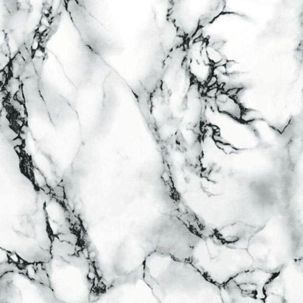 Marmor hvit/sort kontaktplast