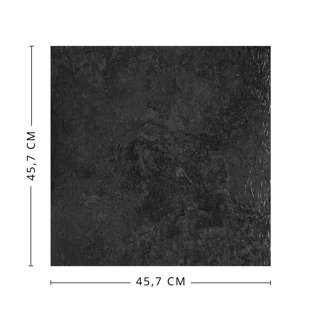10-pk Svart betong självhäftande golvplattor