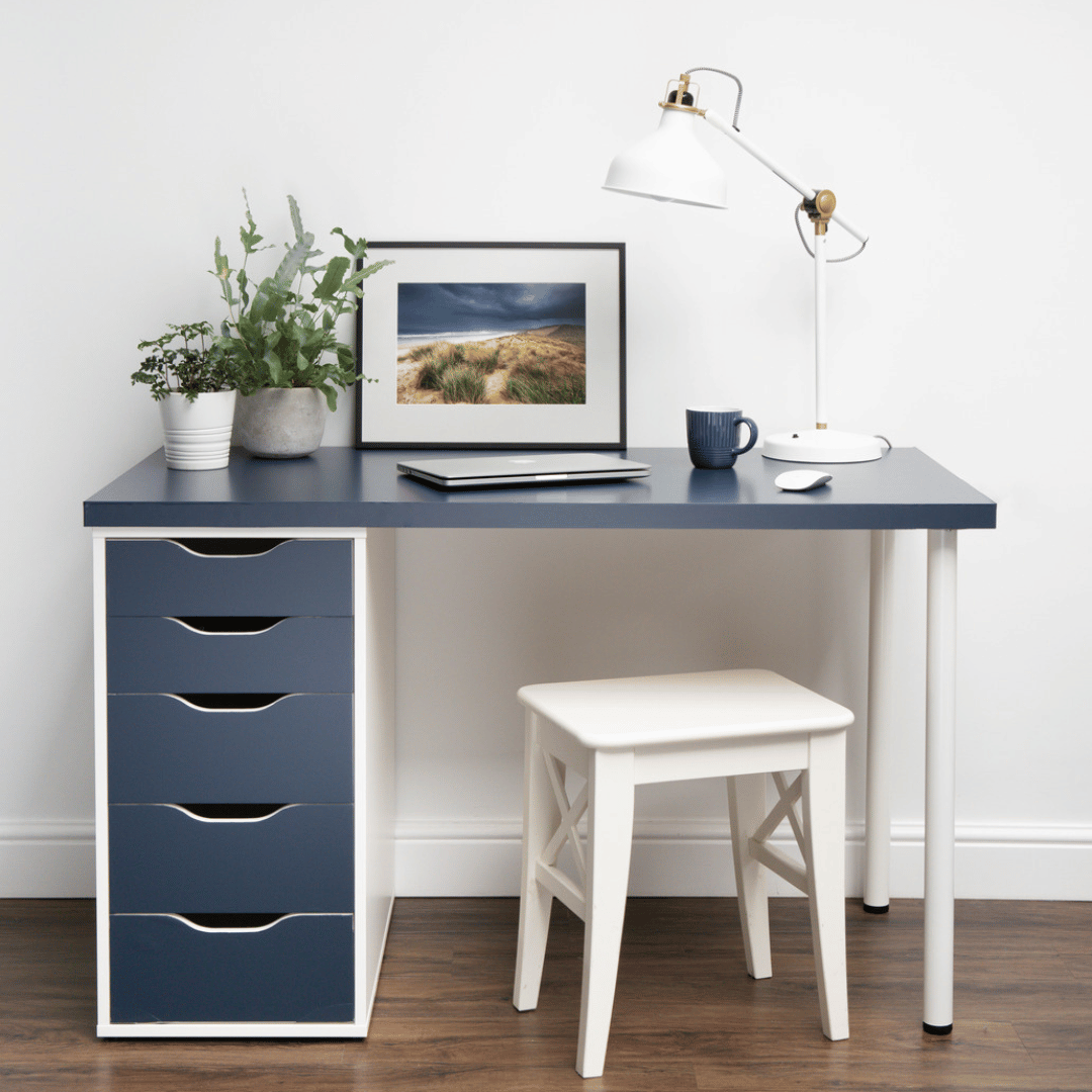 Uni matt dämpad marinblå kontaktplast