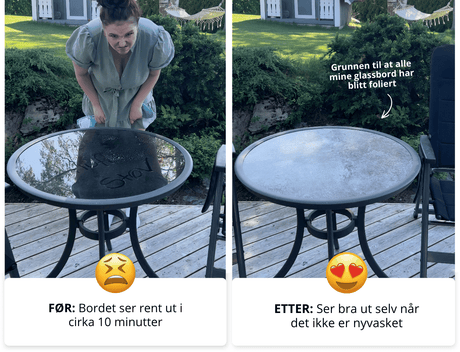 Derfor folierer stadig flere glassbordet ute - Lindas Dekor
