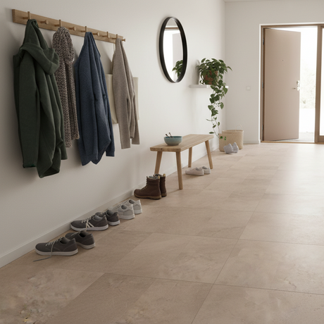 Leah beige betong passer ypperlig til entreen 