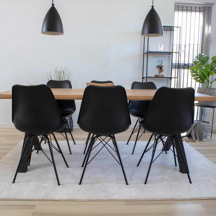 2-pk Oslo spisestol sort