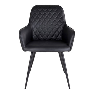 2-pk Harbo spisestol sort PU-skinn