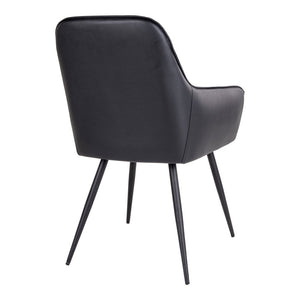 2-pk Harbo spisestol sort PU-skinn