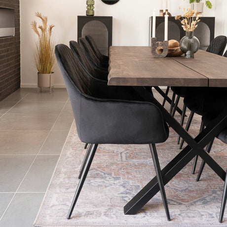 2-pk Harbo spisestol sort velur