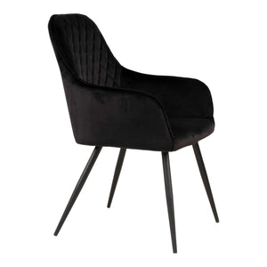 2-pk Harbo spisestol sort velur