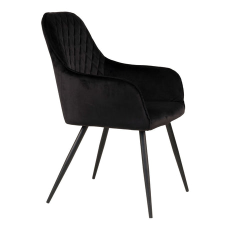 2-pk Harbo spisestol sort velur
