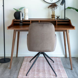 Harbo dreibar spisestol lys brun velur