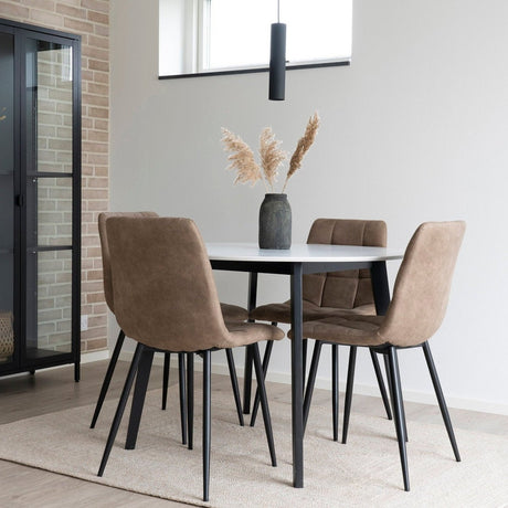 2-pk Middelfart spisestol lys brun
