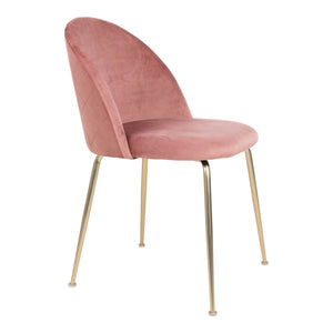 2-pk House Nordic Geneve velvet rosa/messing spisestol