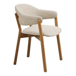 Dunkirk spisestol med armlener natur/beige