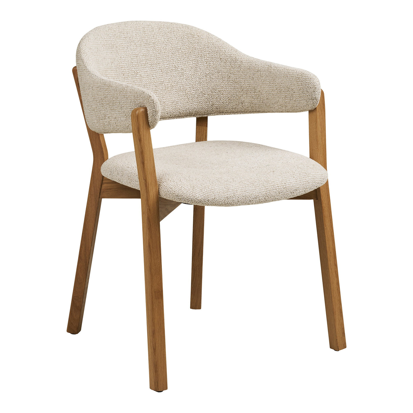 Dunkirk spisestol med armlener natur/beige