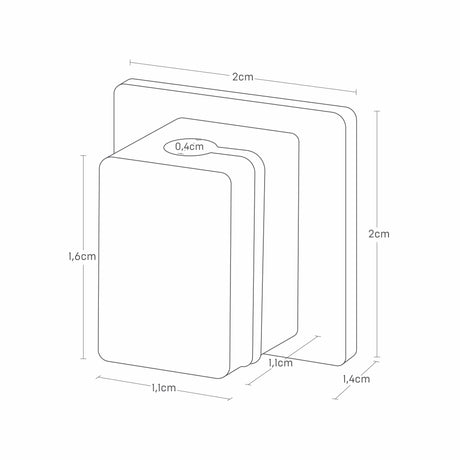 Hvit kabelorganisator med magnetisk feste til skrivebord og nattbord