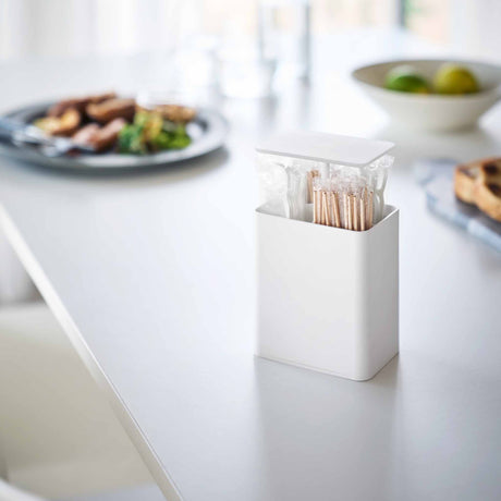 Push-up oppbevaringsboks hvit