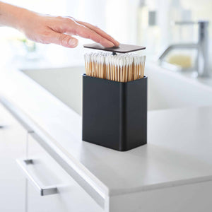 Praktisk sort oppbevaringsboks til sminkebord og små produkter