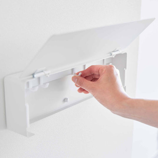Bred nøkkelholder hvit 33 x 11 x 5,3 cm - Lindas Dekor