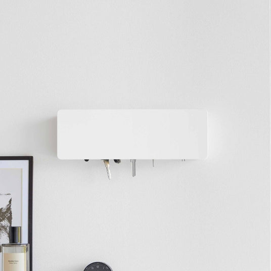 Bred nøkkelholder hvit 33 x 11 x 5,3 cm - Lindas Dekor