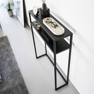 Konsollbord sort med hylle 60 x 80,2 cm - Lindas Dekor