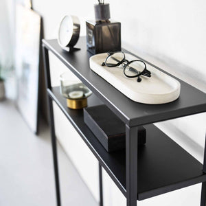 Konsollbord sort med hylle 60 x 80,2 cm - Lindas Dekor