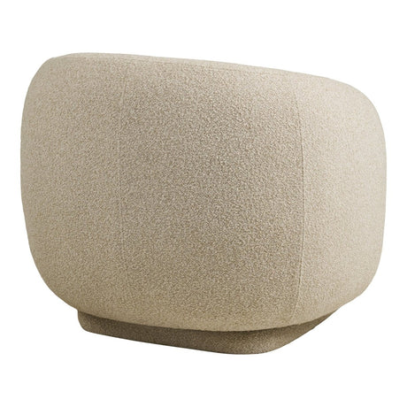Loungestol Hawkes i sandfarget tekstil – 92x90x75 cm