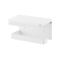 Veggmontert toalettpapirholder hvit