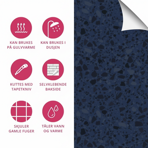 Lisboa Terazzo Blå selvklebende fliser