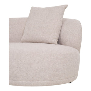 Kingston Lounge Sofa venstrevendt – stilfull sofa i beige sett fra siden.