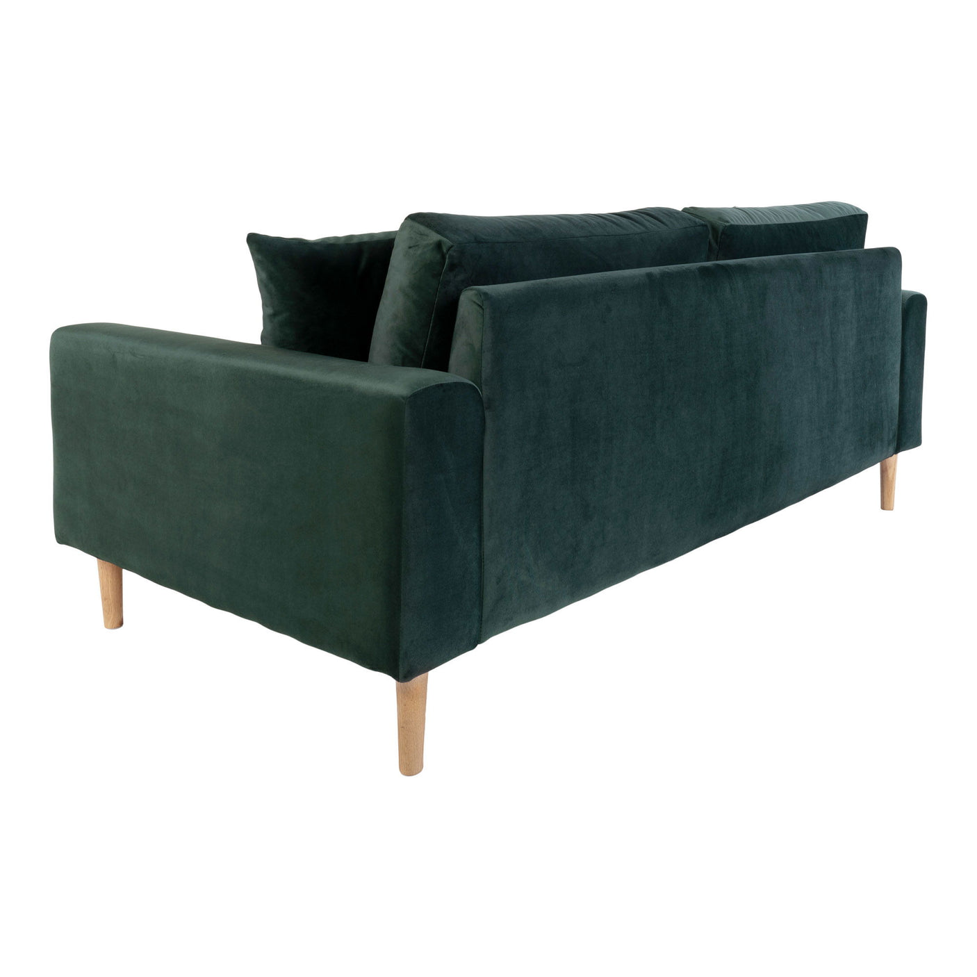 Måltegning av Lido 2,5 seters sofa i mørkegrønn velur