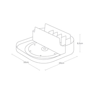Kvadratisk snurrebrett med inndeling