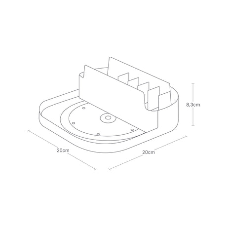 Fyrkantig snurrbräda med indelningar