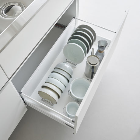 Yamazaki skålstativ stor hvit for ryddigere kjøkkenoppbevaring